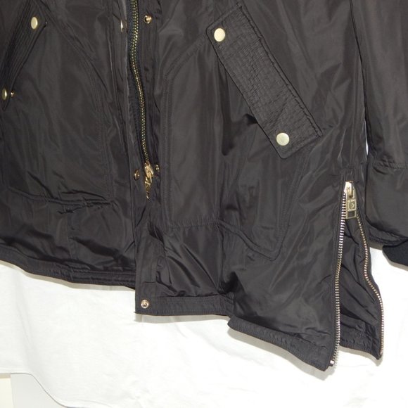 NB Series Nicole Benisti CLAREMONT Shearling Trim Down Coat Black SMALL  NWT… - Picture 13 of 14